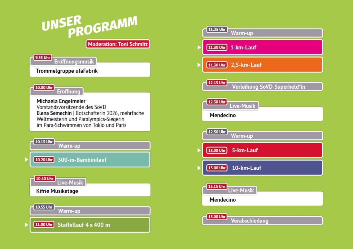 Ablaufplan SoVD-Inklusionslauf 2026